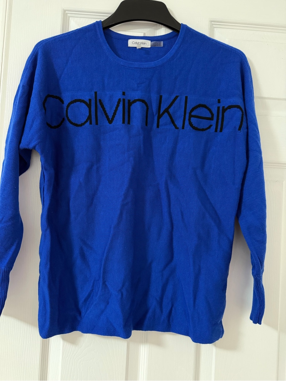 Calvin Klein Royal Blue Crewneck with Black Logo